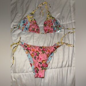 Altar'd State Floral Bikini Worn Once